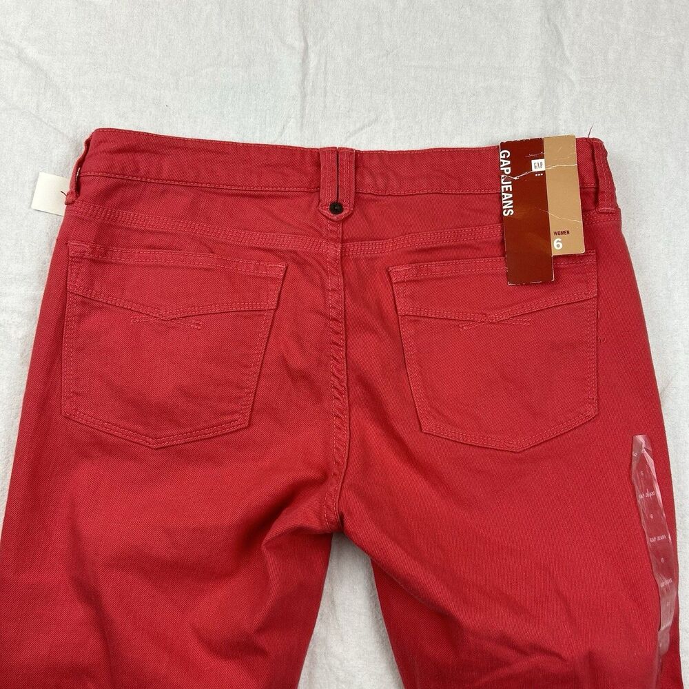 Gap Jeans Womens 6 Pink 5 Pocket New With Tags Accent Belt Loop